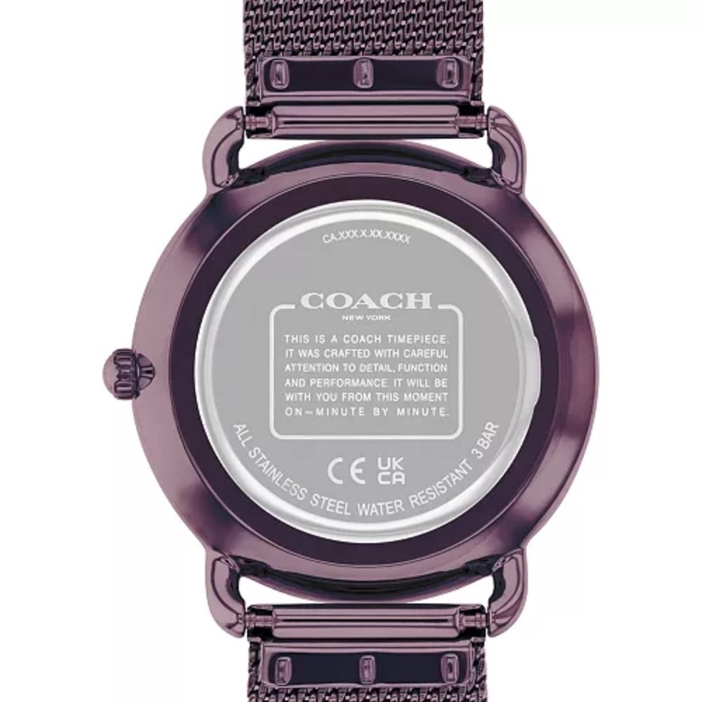 TEMPORARY PRICE DROP! Coach Plum Stainless Steel Watch - Picture 3 of 5